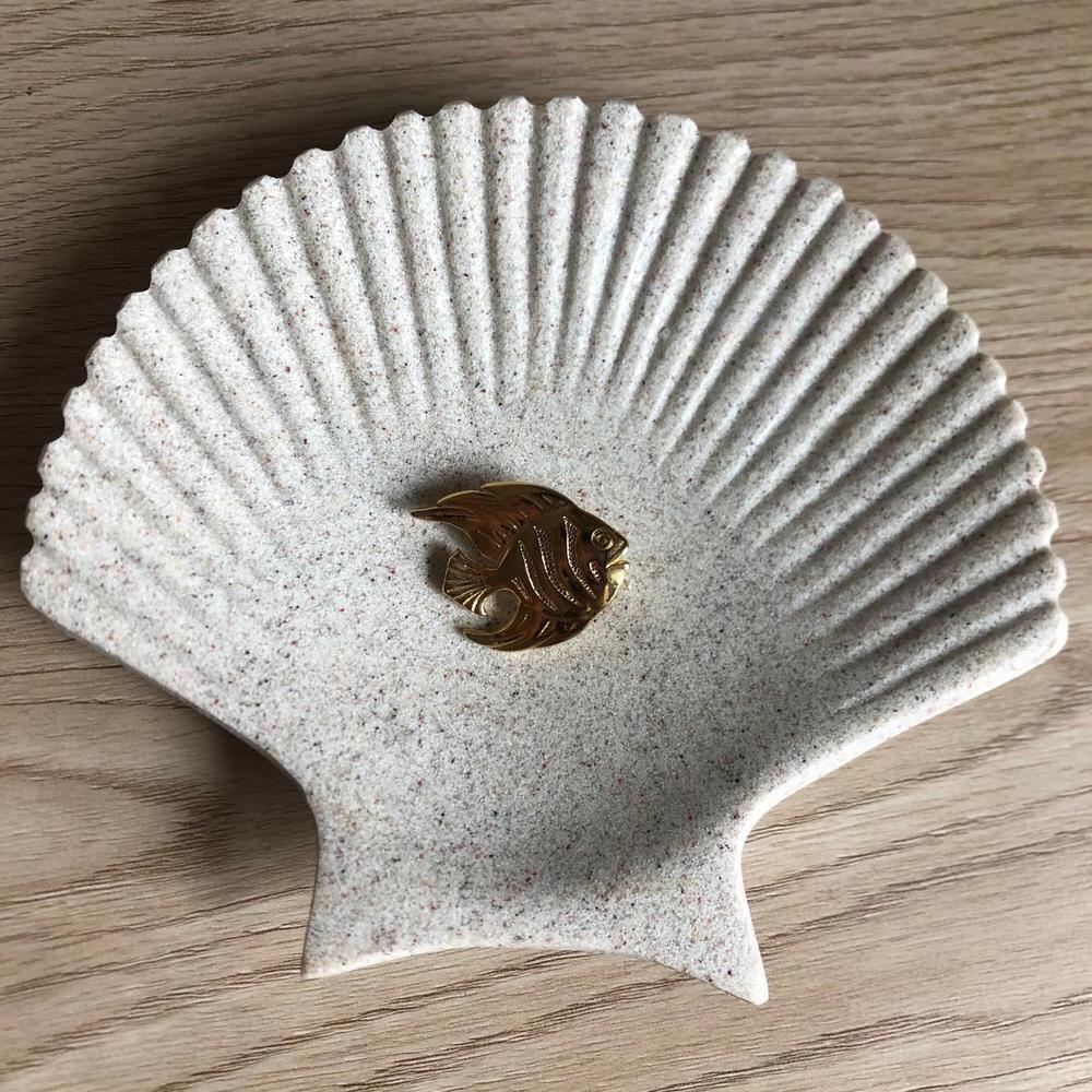 1980s Vintage Gold Tone Fish Pin - Nautical Ocean Brooch